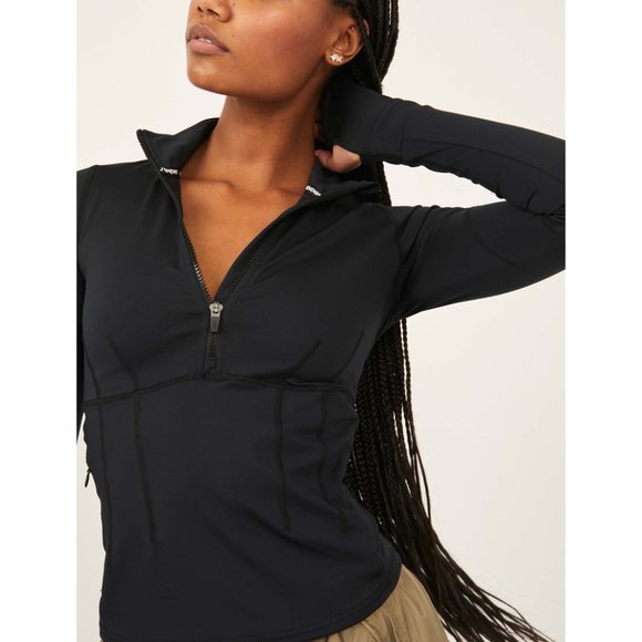 NWT FP Movement Run The Course Half Zip Layer / Black - Picture 4 of 5
